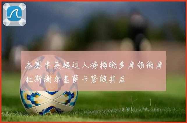 本赛季英超过人榜揭晓多库领衔库杜斯谢尔基萨卡紧随其后